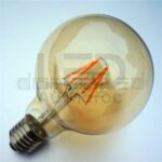 Ampoule led G125 filament 4w amber