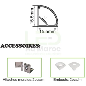 Profilé LED aluminium apparent PR006 – Image 3