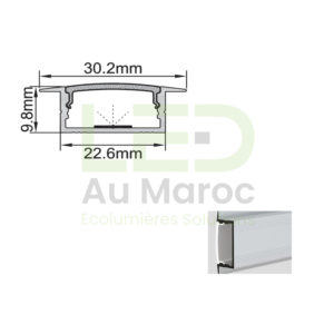 Profilé LED aluminium encastrable PR079 – Image 2