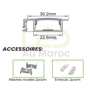 Profilé LED aluminium encastrable PR079 – Image 4