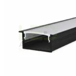 Profilé LED aluminium encastrable PR079 Noir