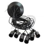 Suspension spider noir 6 douilles E27