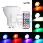 Ampoule 3W RGBWW GU10 IR 220V
