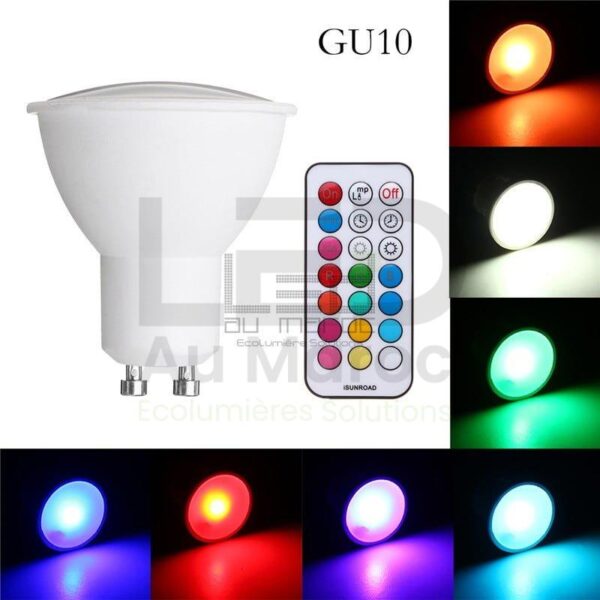 Ampoule 3W RGBWW GU10 IR 220V