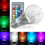Ampoule LED Cristal 3w RGB Téte Rond