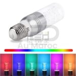 Ampoule led Cristal 3w RGB Téte Cylindre