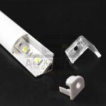 Profilé LED aluminium coin covercercle opac PR002