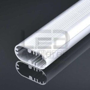 Profilé LED angle aluminium gris couvercle blanc - VISIONAIR Maroc
