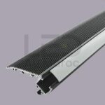 Profilé LED aluminium noir marches escaliers PR033