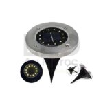 Lampe LED au sol solaire de jardin 12LED