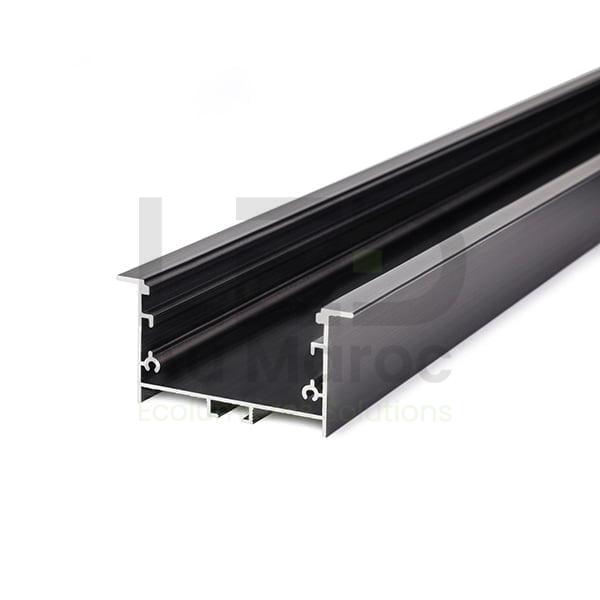 Profilé LED Aluminium Encastrable PR081 Noir
