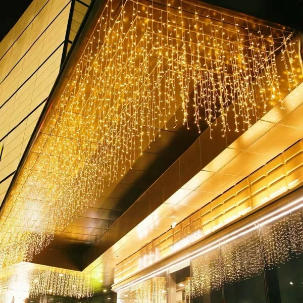Christmas Lights Garland LED Curtain Icicle 4m 96 LEDs 1