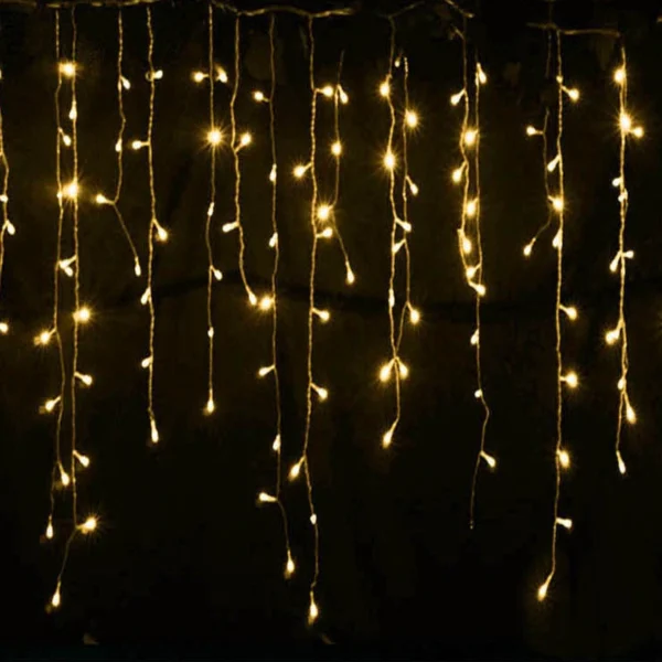 Christmas Lights Garland LED Curtain Icicle 4m 96 LEDs