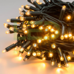 GUIRLANDE LED 10M BLANC CHAUD FIL NOIR IP65