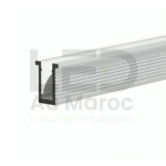 Profilé LED Aluminium ENCASTRE GRIS CG1 PR100