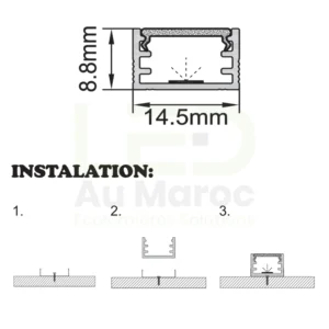 Profilé LED Aluminium APPARENT PR095 – Image 3