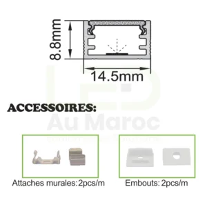 Profilé LED Aluminium APPARENT PR095 – Image 2