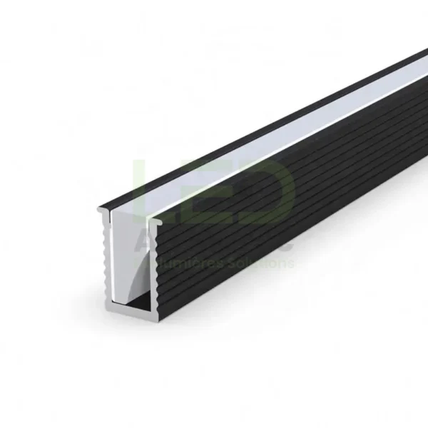 Profilé LED Aluminium ENCASTRE NOIR CG1 PR100