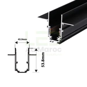 RAIL LUMINEUX MAGNÉTIQUE ENCASTRÉ SANS BORD 2M / 3M – Image 2