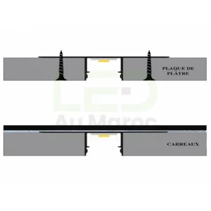 PROFILIGHT PLAQUE PLATRE ENCASTRER 13.8x28MM – Image 6