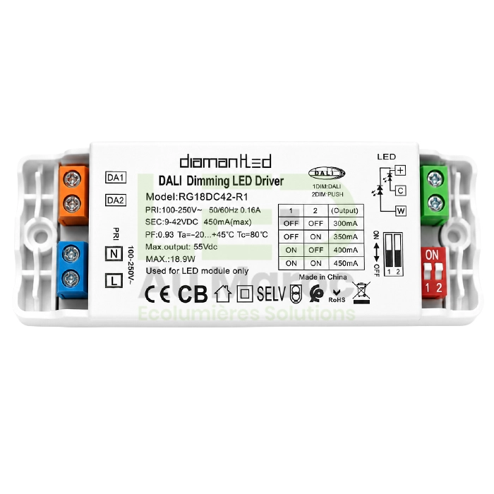 LAM-DL-RG18DC42-R1 DRIVER DALI+PUSH DIMMABLE 18.9W