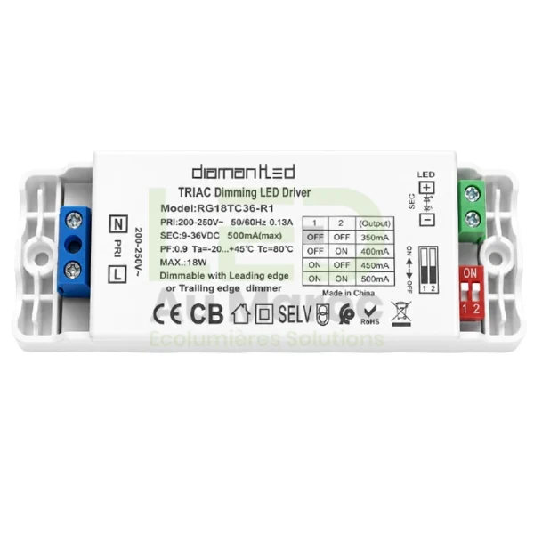DRIVER TRIAC CONSTANT CURRENT DIMMABLE 18W