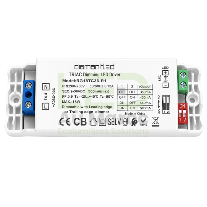 LAM-DL-RG18TC36-R1 DRIVER TRIAC CONSTANT CURRENT DIMMABLE 18W