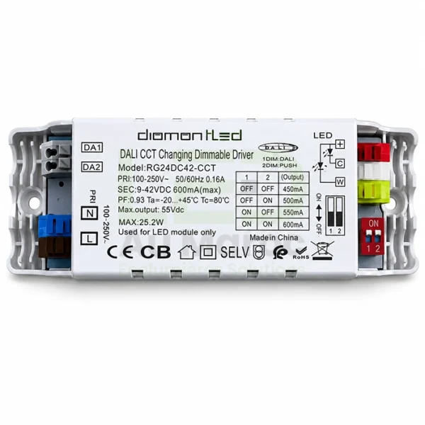 DRIVER DALI+PUSH DIMMABLE 25.2W 9-42V CCT