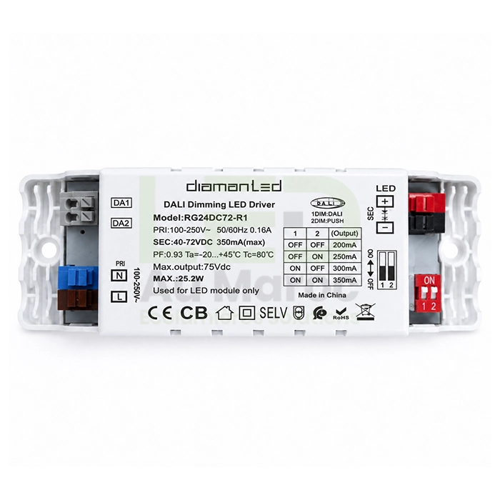LAM-DL-RG24DC72-R1 DRIVER DALI+PUSH DIMMABLE 25.2W 40-72V – Image 1