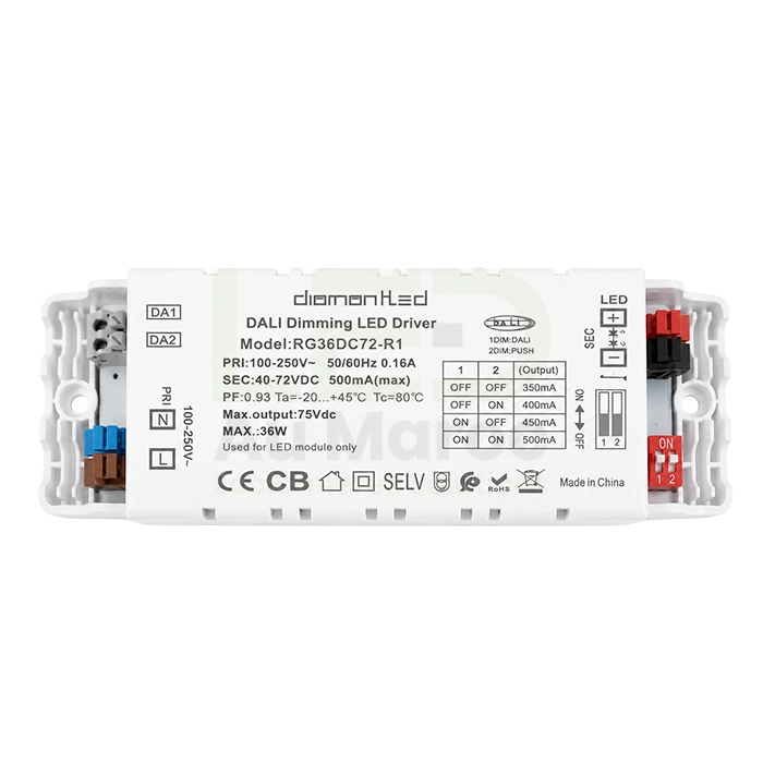 LAM-DL-RG36DC72-R1 DRIVER DALI+PUSH DIMMABLE 36W