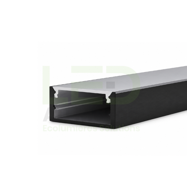 Profilé LED Apparent Noir 7×12.3 Mm PL-PR119