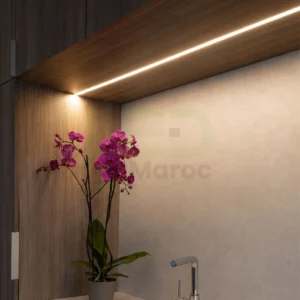 Profilé LED Aluminium Encastrable PR040 Noir – Image 4