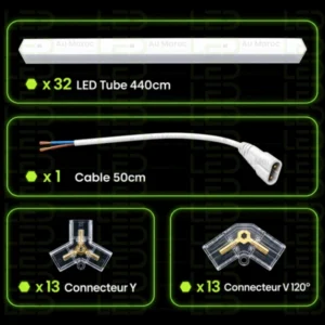 Hexagone LED Lights –7 Grid – Image 3