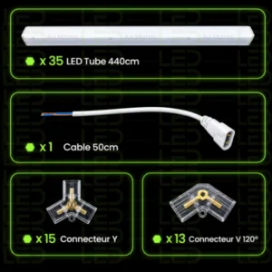 Hexagone LED Lights –8 Grid – Image 3