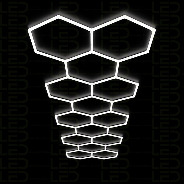 Hexagone LED Lights –14 Line Grid