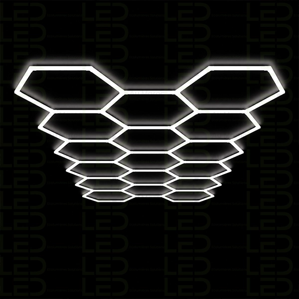 Hexagone LED Lights –17 Grid