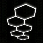 Hexagone LED Lights –5 Line Grid - LED AU MAROC