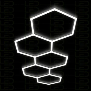 Hexagone LED Lights –5 Line Grid - LED AU MAROC