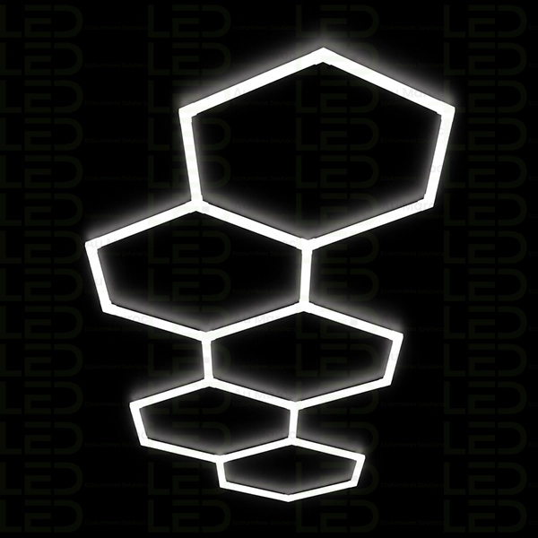 Hexagone LED Lights –5 Line Grid - LED AU MAROC