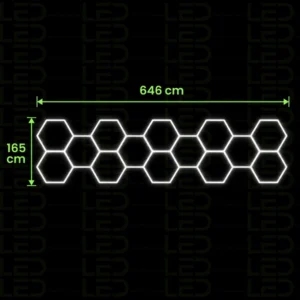 Hexagone LED Lights –14 Line Grid – Image 2
