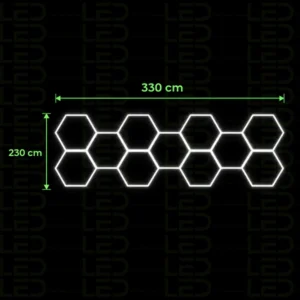 Hexagone LED Lights –11 Line Grid – Image 2
