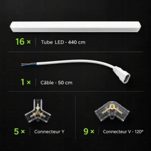Hexagone LED Lights – 3 Grid – Image 3