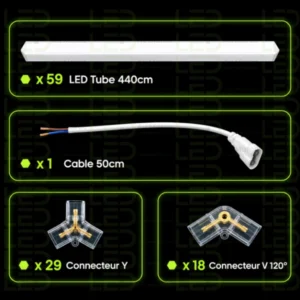 Hexagone LED Lights –15 Grid – Image 3