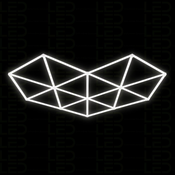 Éclairage LED Géométrique Cœur Hex Heart