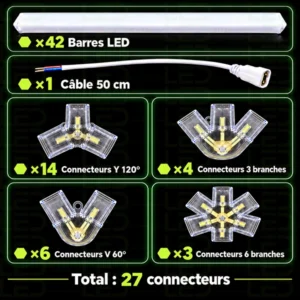 Éclairage LED Géométrique Stella Grid Max – Image 3