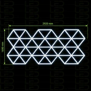 Hexagon LED Lights 3D – Design Géométrique Triangulaire – Image 2
