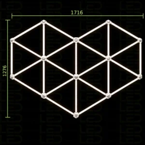 Éclairage LED Géométrique Cœur – Hex Heart – Image 2