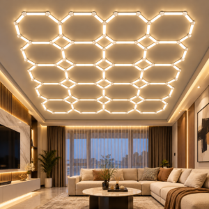 Hexagone LED Lights 16 Modules – Éclairage Géométrique Moderne – Image 4