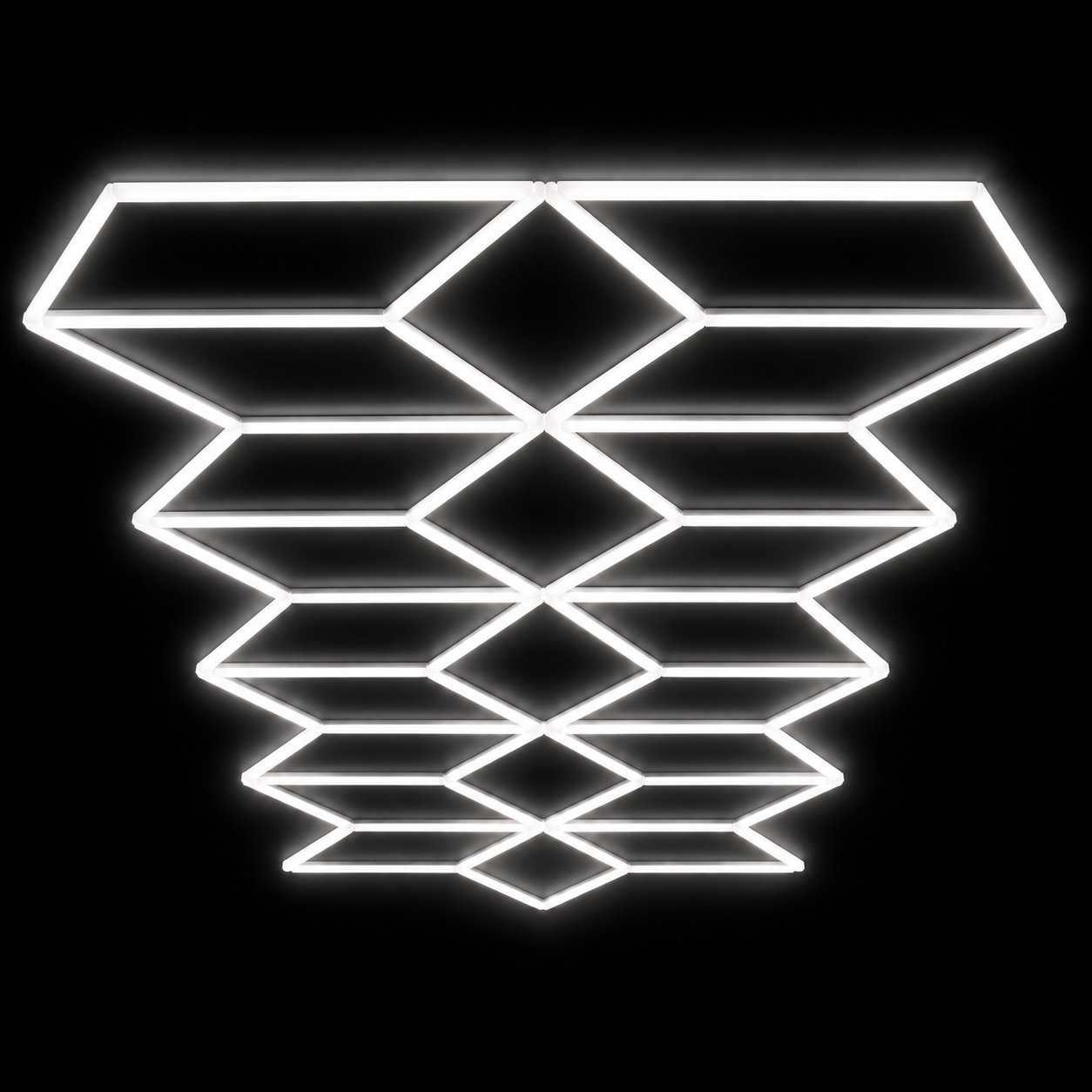 Structure LED à lumière blanche neutre Éclairage LED Géométrique Square Wave